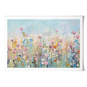 Peaceful Wildflowers Art Print Peaceful Wildflowers Art Print wall art product Gina Kelly - Independent
