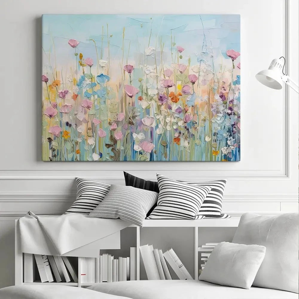 Peaceful Wildflowers Canvas Print Peaceful Wildflowers Canvas Print wall art product Gina Kelly - Independent