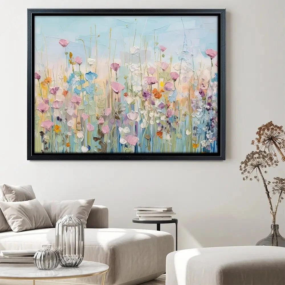 Peaceful Wildflowers Canvas Print Peaceful Wildflowers Canvas Print wall art product Gina Kelly - Independent