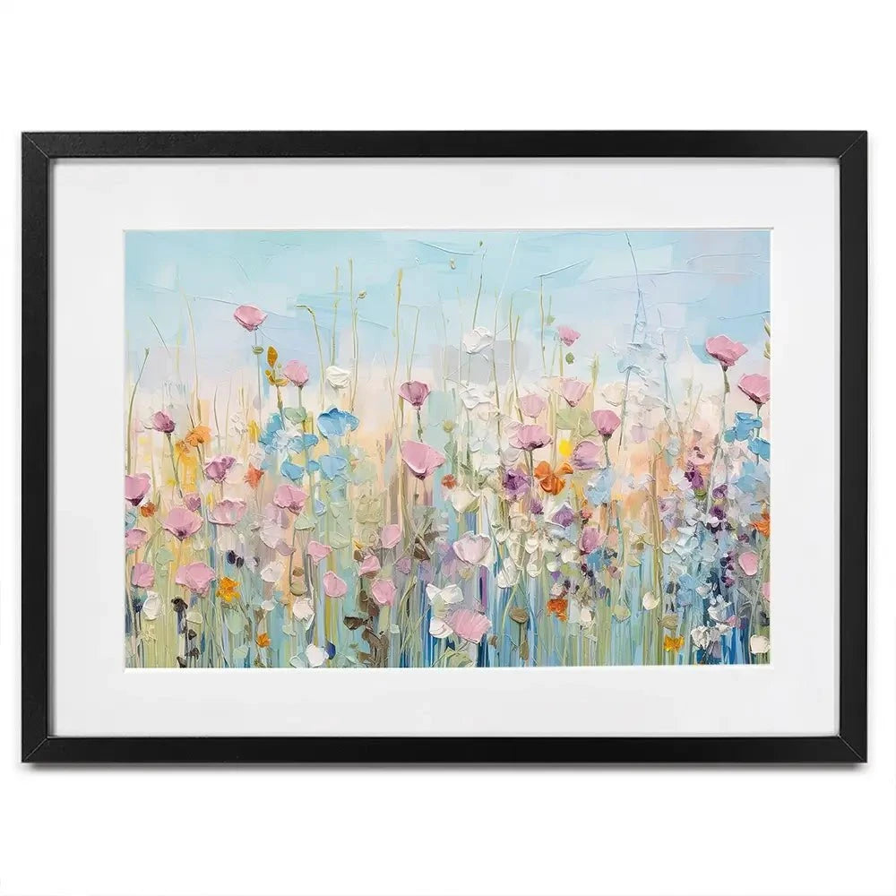 Peaceful Wildflowers Framed Art Print Peaceful Wildflowers Framed Art Print wall art product Gina Kelly - Independent