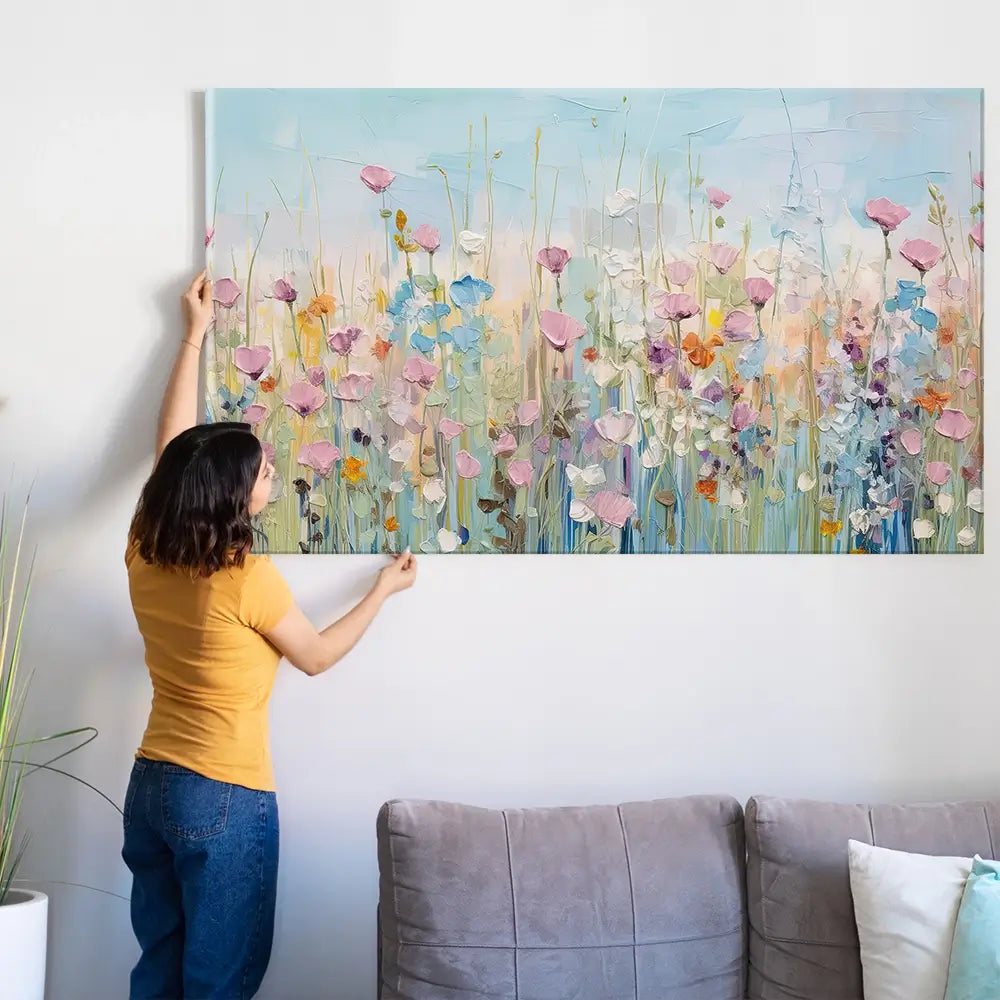 Peaceful Wildflowers Oversized Canvas Print Peaceful Wildflowers Oversized Canvas Print wall art product Gina Kelly - Independent