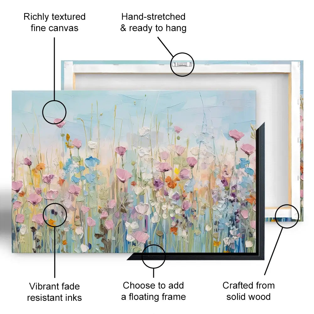 Peaceful Wildflowers Oversized Canvas Print Peaceful Wildflowers Oversized Canvas Print wall art product Gina Kelly - Independent