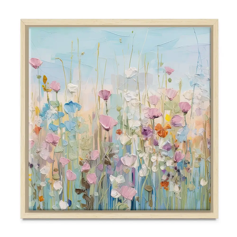 Peaceful Wildflowers Square Canvas Print Peaceful Wildflowers Square Canvas Print wall art product Gina Kelly - Independent