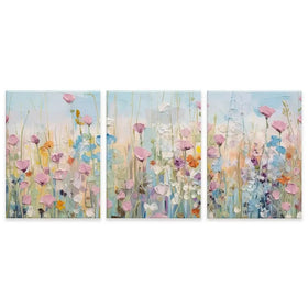 Peaceful Wildflowers Trio Canvas Print Peaceful Wildflowers Trio Canvas Print wall art product Gina Kelly - Independent