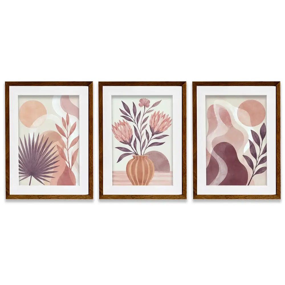 Peach Panels Framed Art Print Trio Peach Panels Framed Art Print Trio wall art product David Alexander Elder