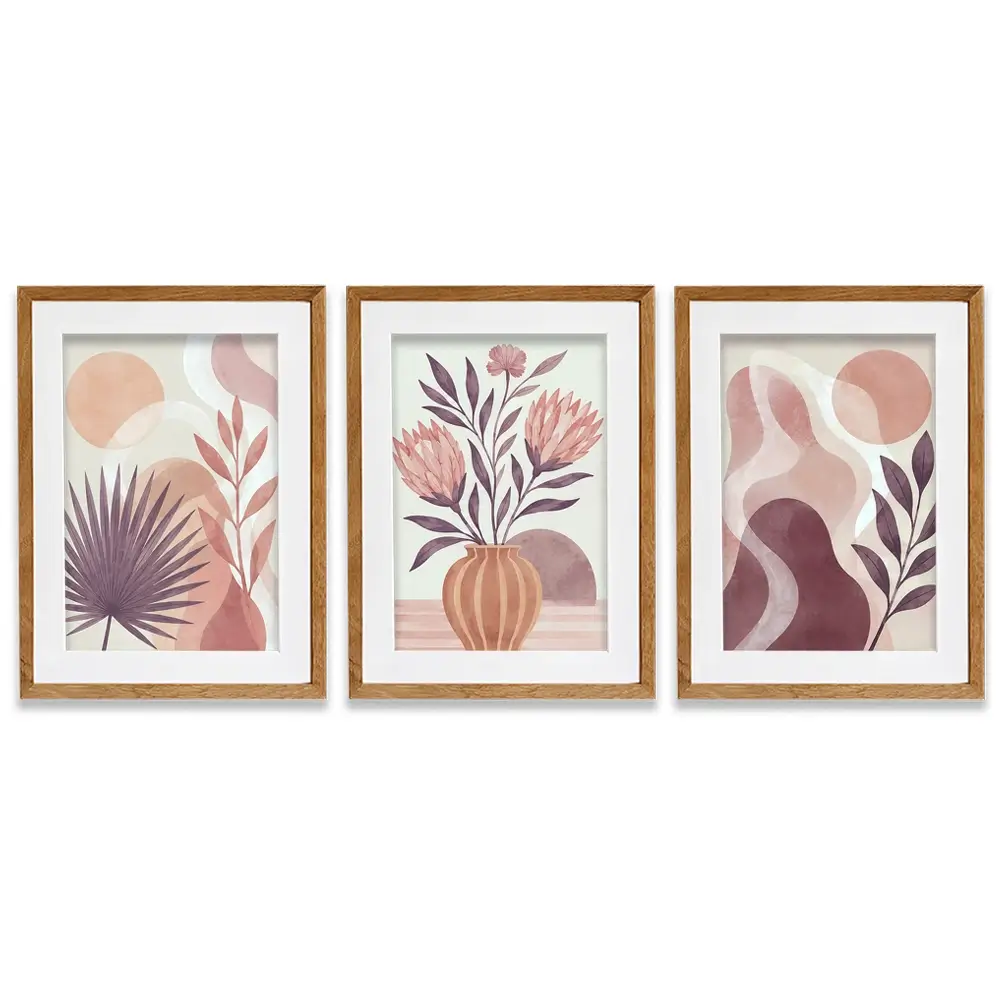 Peach Panels Framed Art Print Trio Peach Panels Framed Art Print Trio wall art product David Alexander Elder