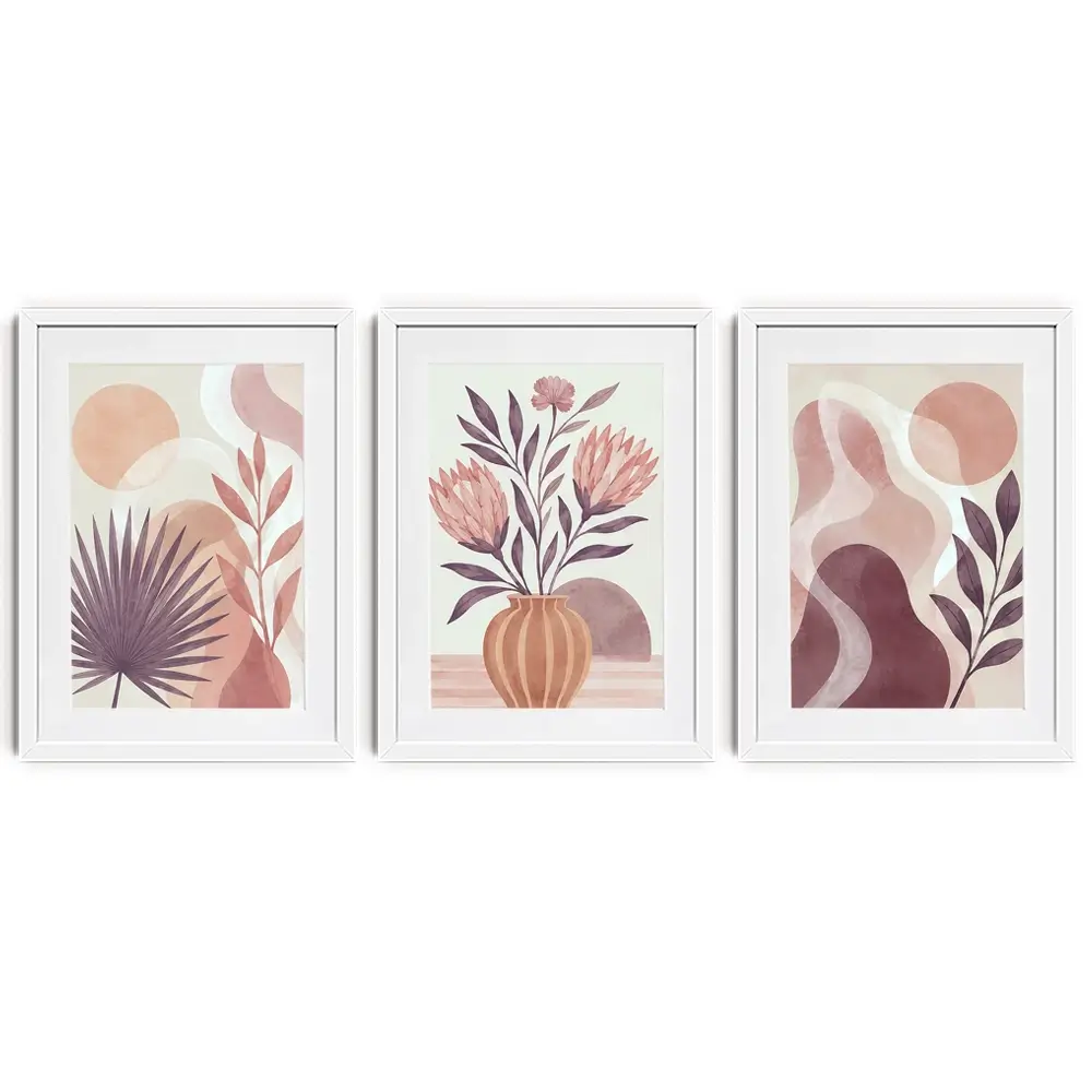 Peach Panels Framed Art Print Trio Peach Panels Framed Art Print Trio wall art product David Alexander Elder