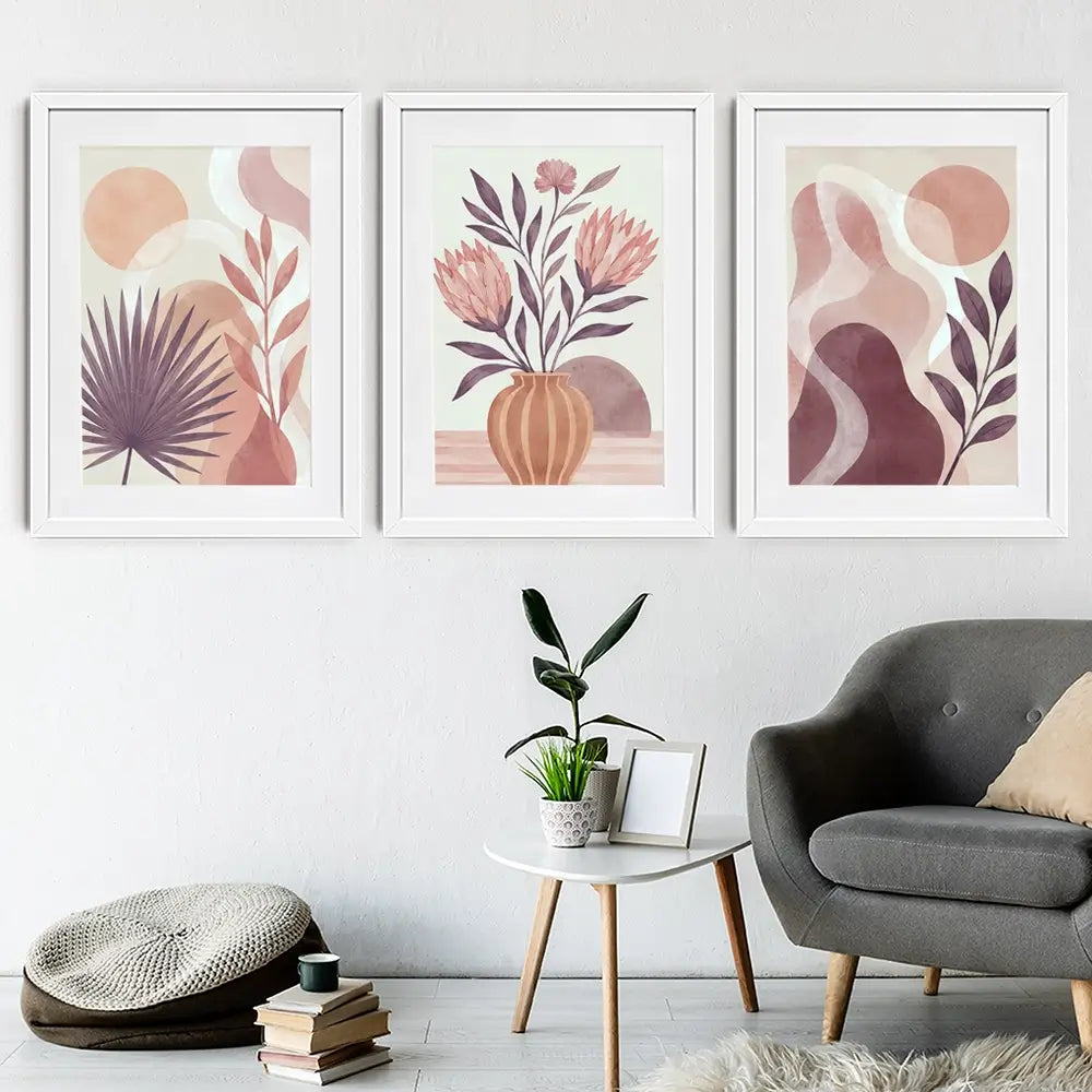 Peach Panels Framed Art Print Trio Peach Panels Framed Art Print Trio wall art product David Alexander Elder