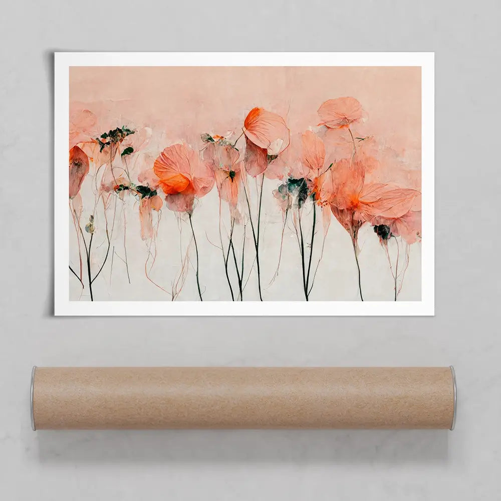 Peach Poppy Art Print Peach Poppy Art Print wall art product Treechild