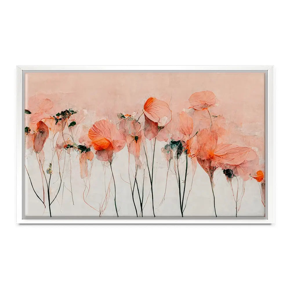 Peach Poppy Canvas Print Peach Poppy Canvas Print wall art product Treechild