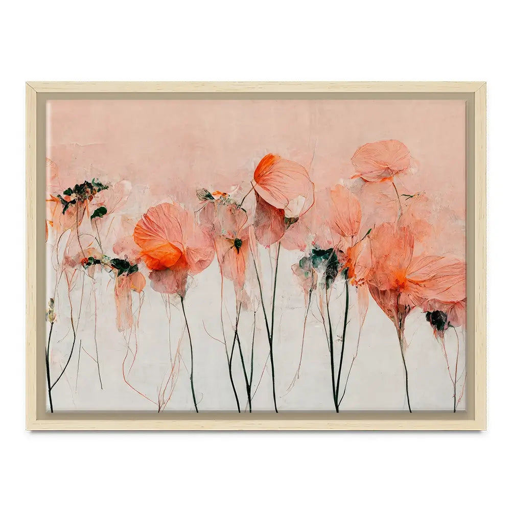 Peach Poppy Canvas Print Peach Poppy Canvas Print wall art product Treechild