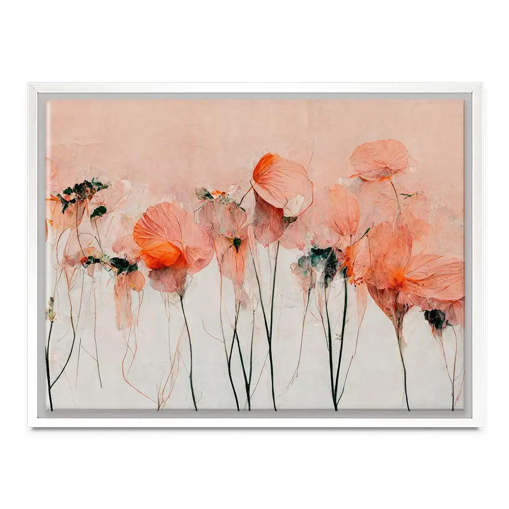 Peach Poppy Canvas Print Peach Poppy Canvas Print wall art product Treechild