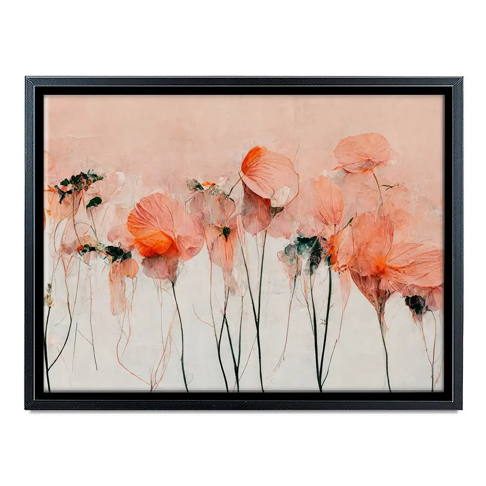 Peach Poppy Canvas Print Peach Poppy Canvas Print wall art product Treechild