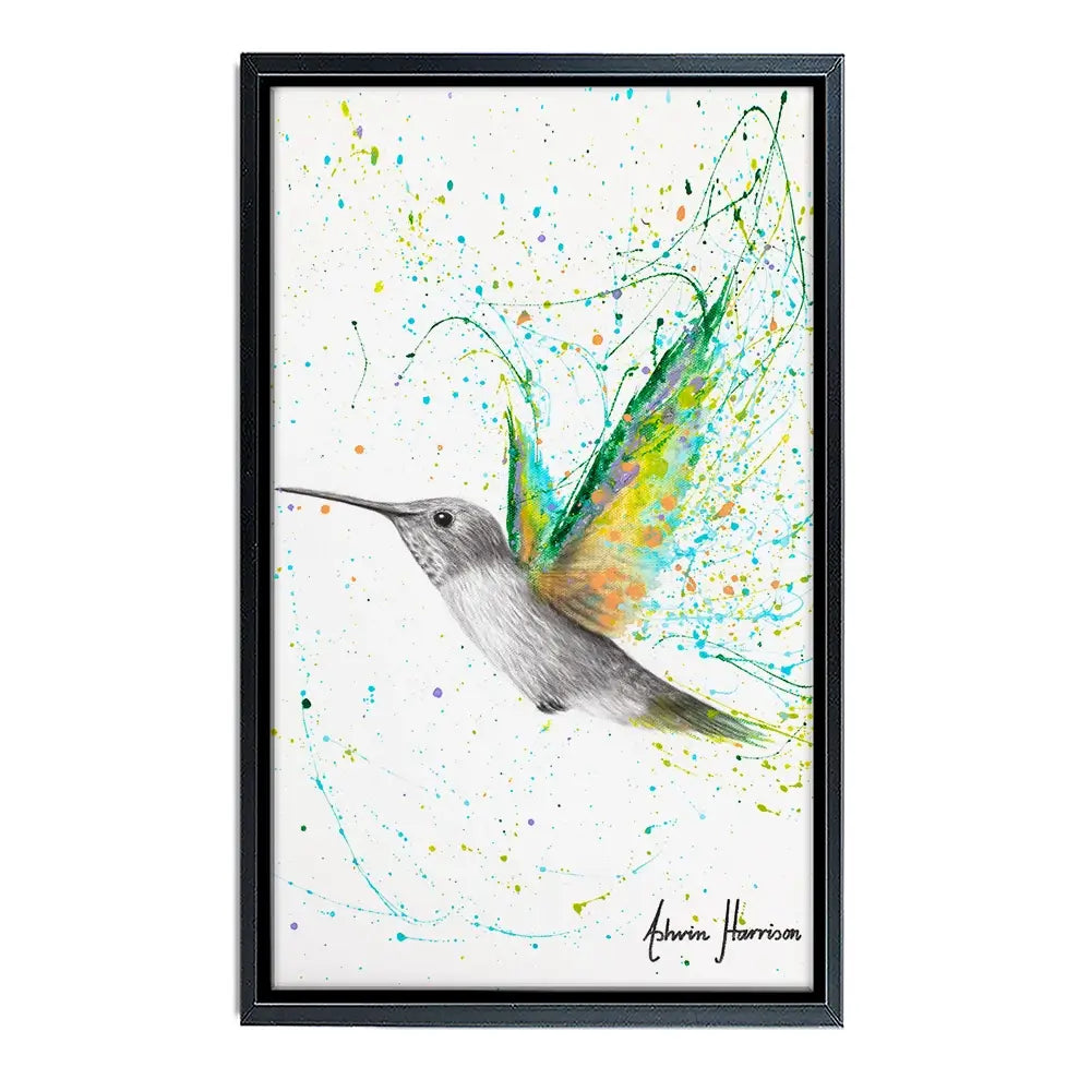 Peach Summer Hummingbird Canvas Print Peach Summer Hummingbird Canvas Print wall art product Ashvin Harrison