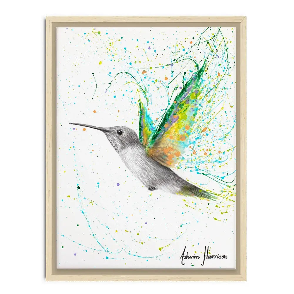 Peach Summer Hummingbird Canvas Print Peach Summer Hummingbird Canvas Print wall art product Ashvin Harrison