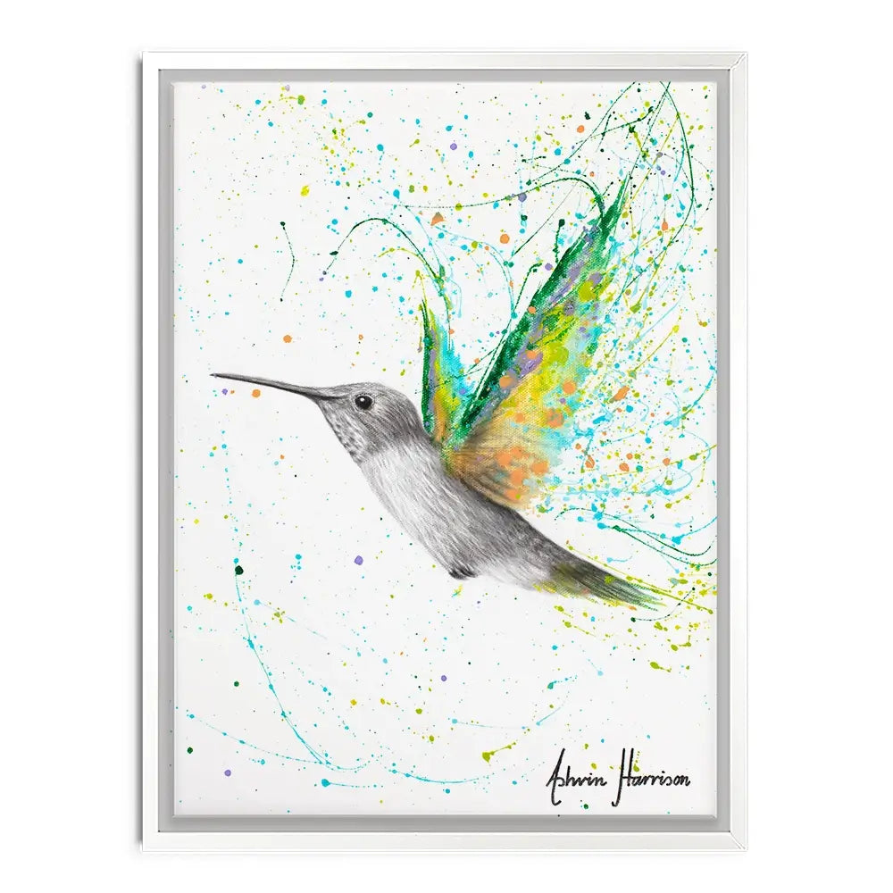 Peach Summer Hummingbird Canvas Print Peach Summer Hummingbird Canvas Print wall art product Ashvin Harrison