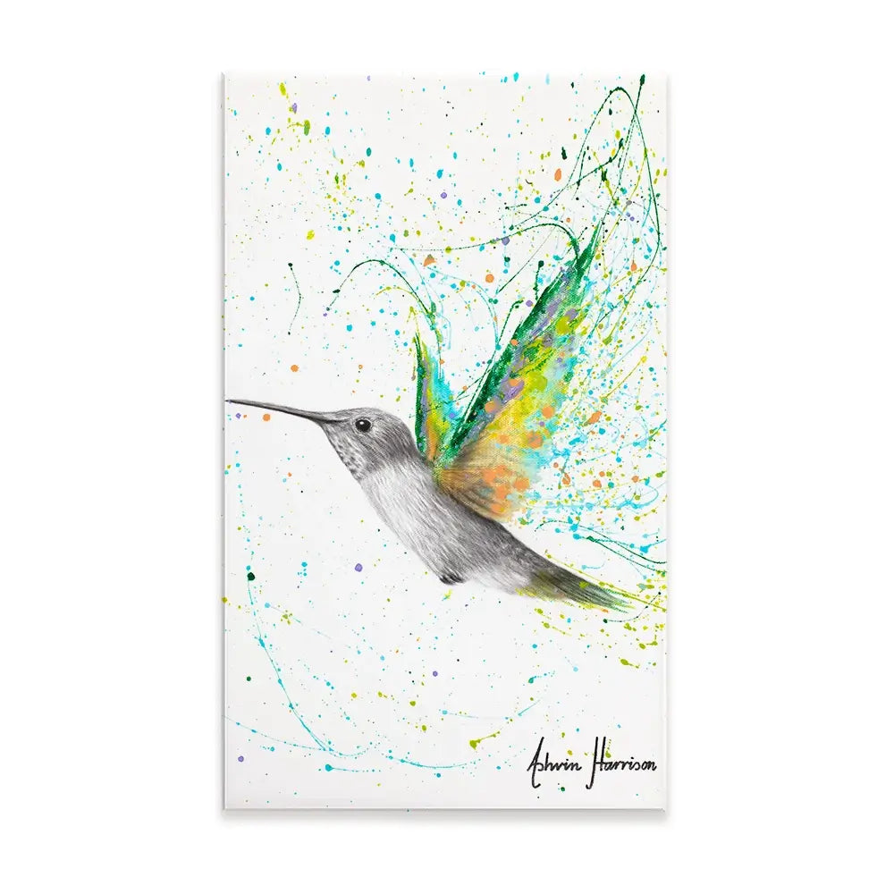 Peach Summer Hummingbird Canvas Print Peach Summer Hummingbird Canvas Print wall art product Ashvin Harrison