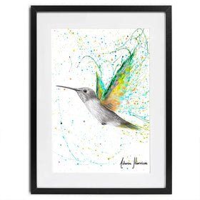 Peach Summer Hummingbird Framed Art Print Peach Summer Hummingbird Framed Art Print wall art product Ashvin Harrison