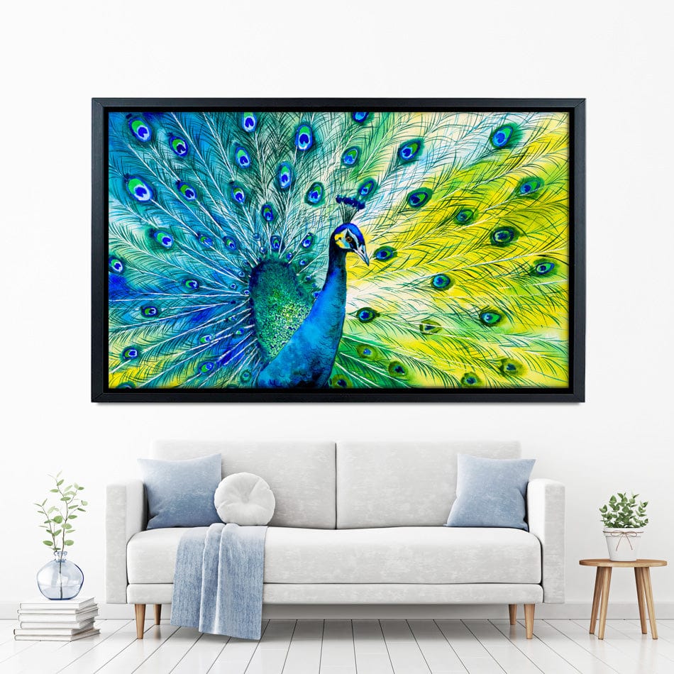 Peacock Power Canvas Print wall art product CYC / Shutterstock
