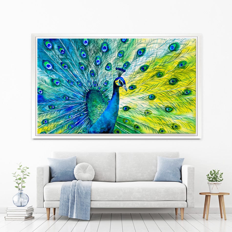Peacock Power Canvas Print wall art product CYC / Shutterstock