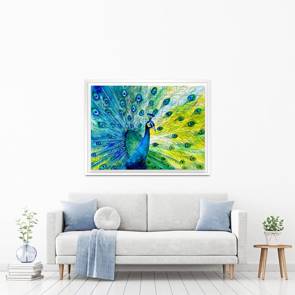 Peacock Power Canvas Print wall art product CYC / Shutterstock