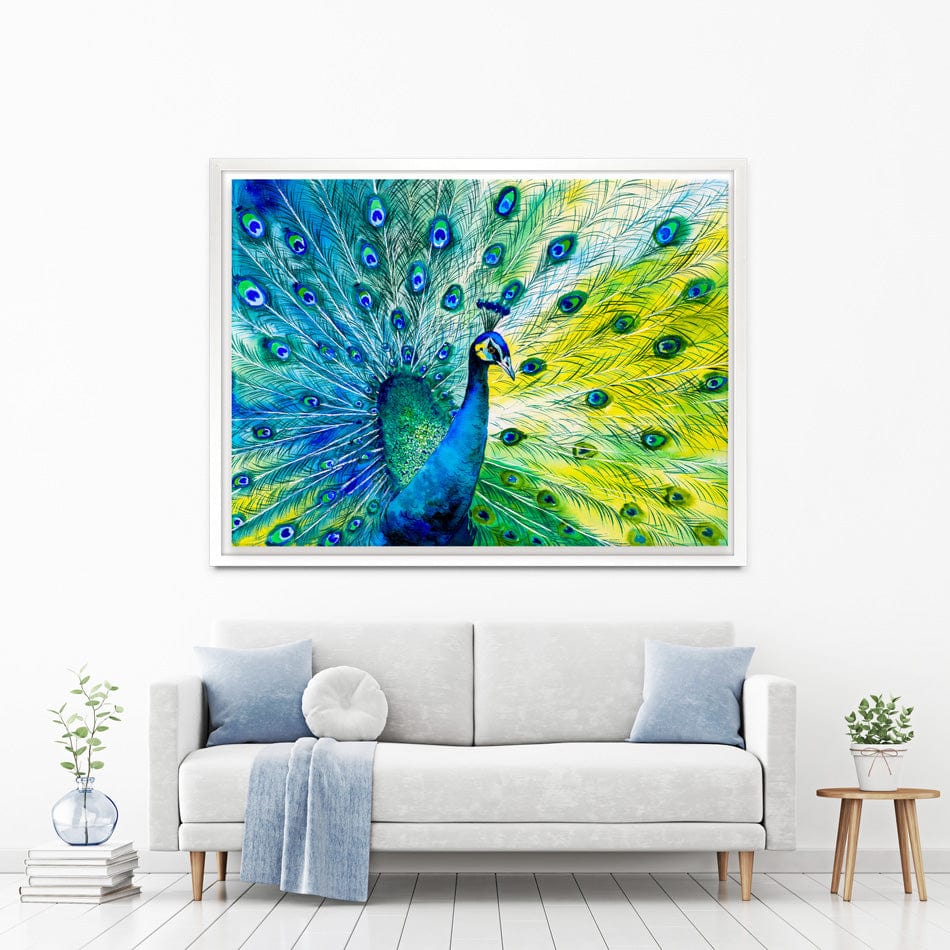 Peacock Power Canvas Print wall art product CYC / Shutterstock