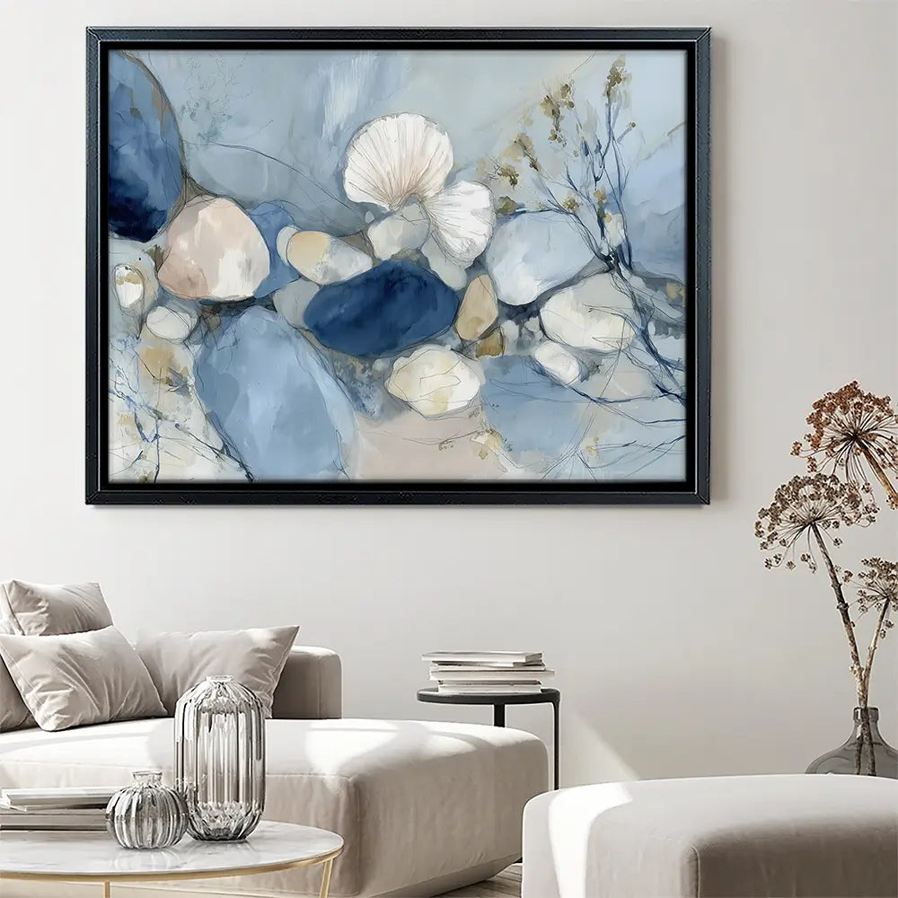 Pebble Tide Botanical Canvas Print Pebble Tide Botanical Canvas Print wall art product Chromatic Storm Studio