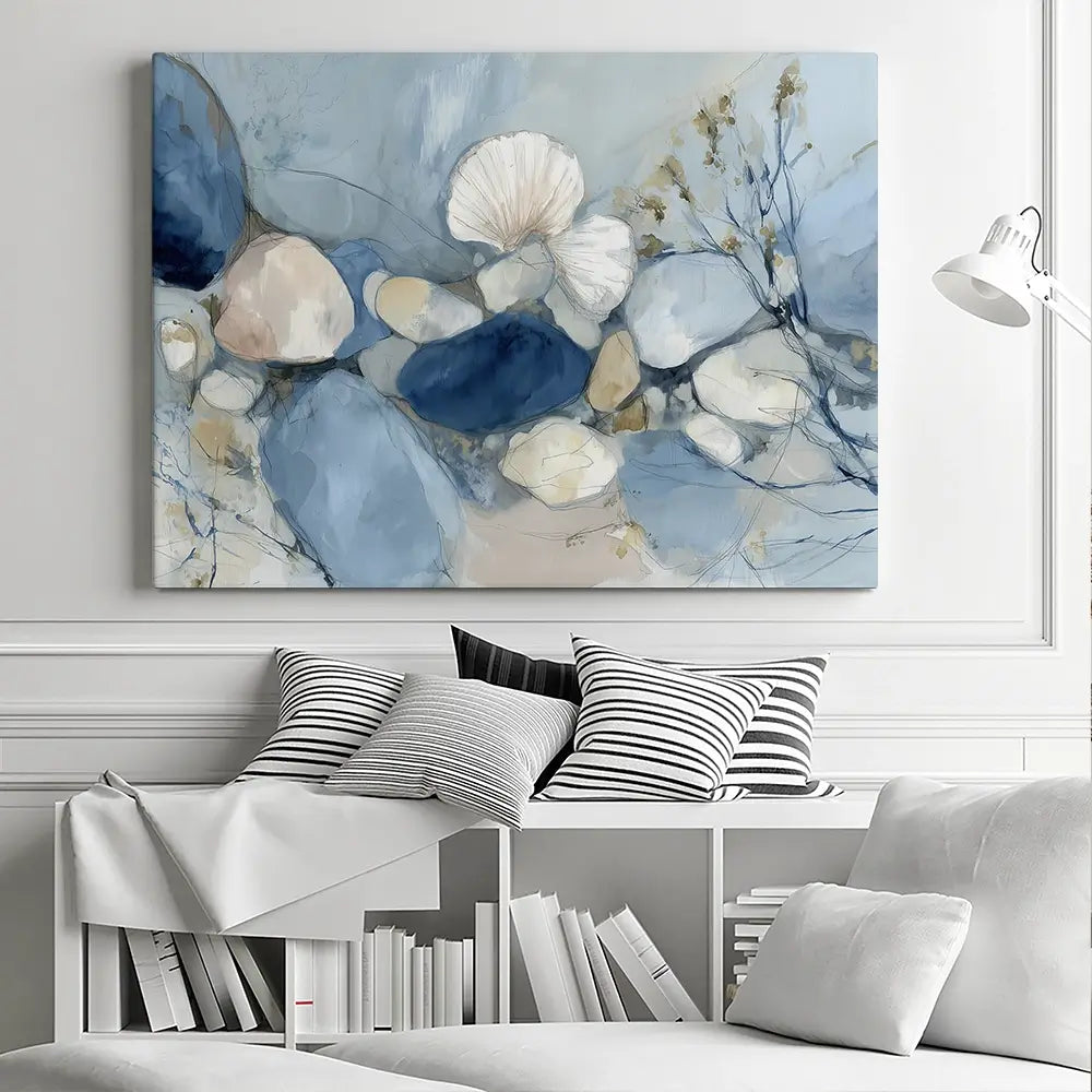Pebble Tide Botanical Canvas Print Pebble Tide Botanical Canvas Print wall art product Chromatic Storm Studio