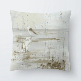 Pelican Among Reeds Cushion Pelican Among Reeds Cushion wall art product Chromatic Storm Studio