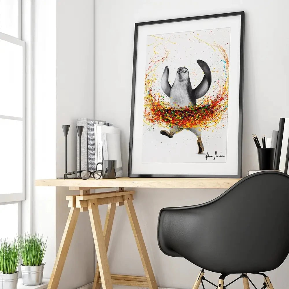 Penguin Ballet Framed Art Print Penguin Ballet Framed Art Print wall art product Ashvin Harrison