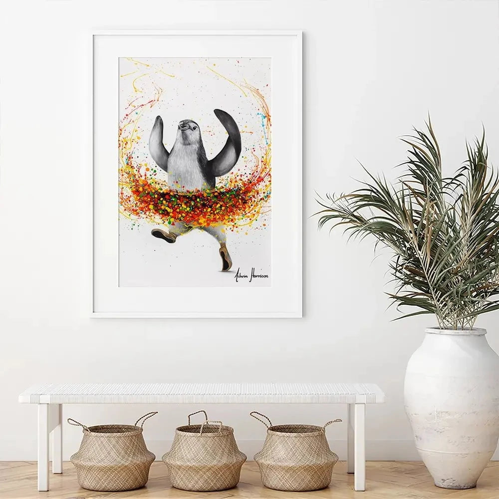 Penguin Ballet Framed Art Print Penguin Ballet Framed Art Print wall art product Ashvin Harrison