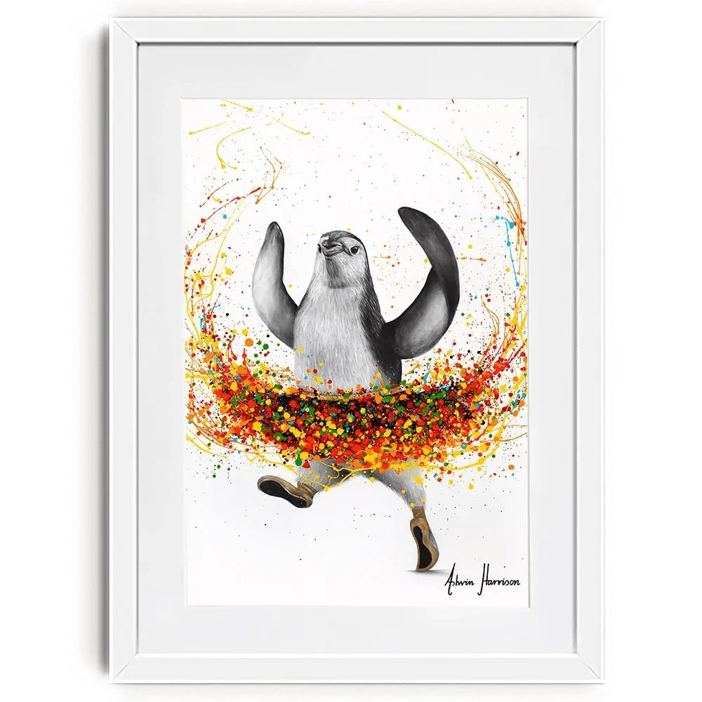 Penguin Ballet Framed Art Print Penguin Ballet Framed Art Print wall art product Ashvin Harrison