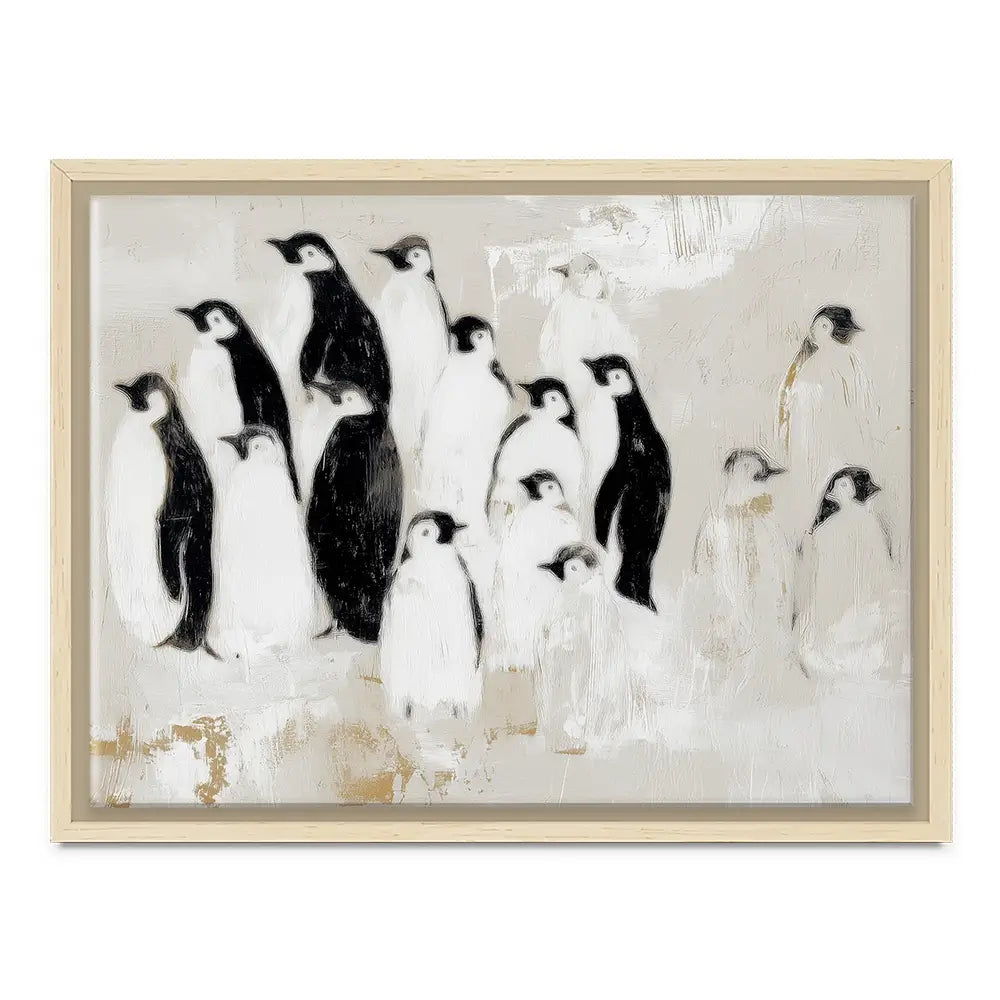 Penguin Colony Drift Canvas Print Penguin Colony Drift Canvas Print wall art product Chromatic Storm Studio