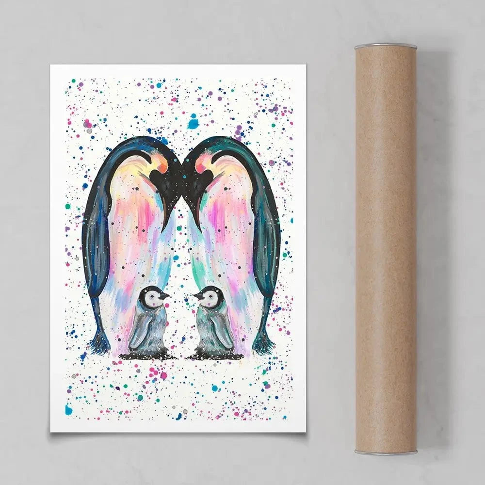 Penguin Family Art Print Penguin Family Art Print wall art product Emma LC Art