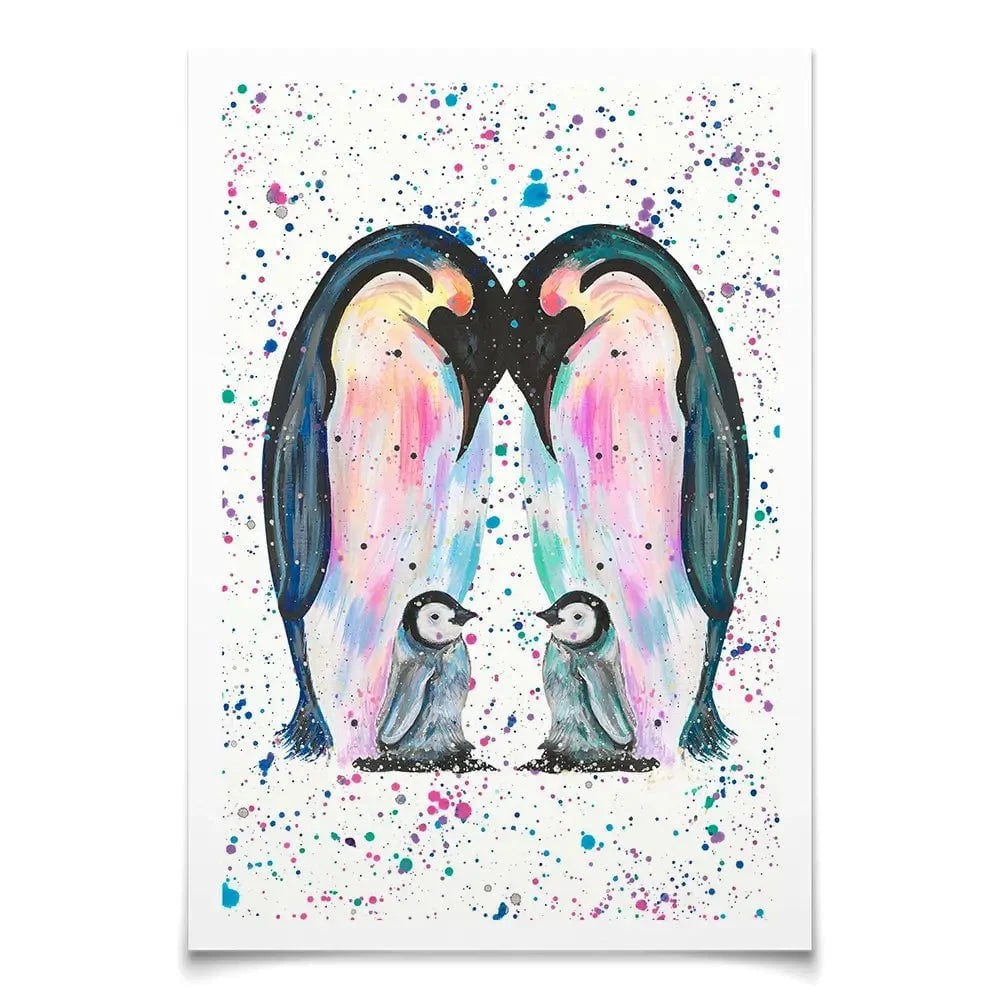 Penguin Family Art Print Penguin Family Art Print wall art product Emma LC Art