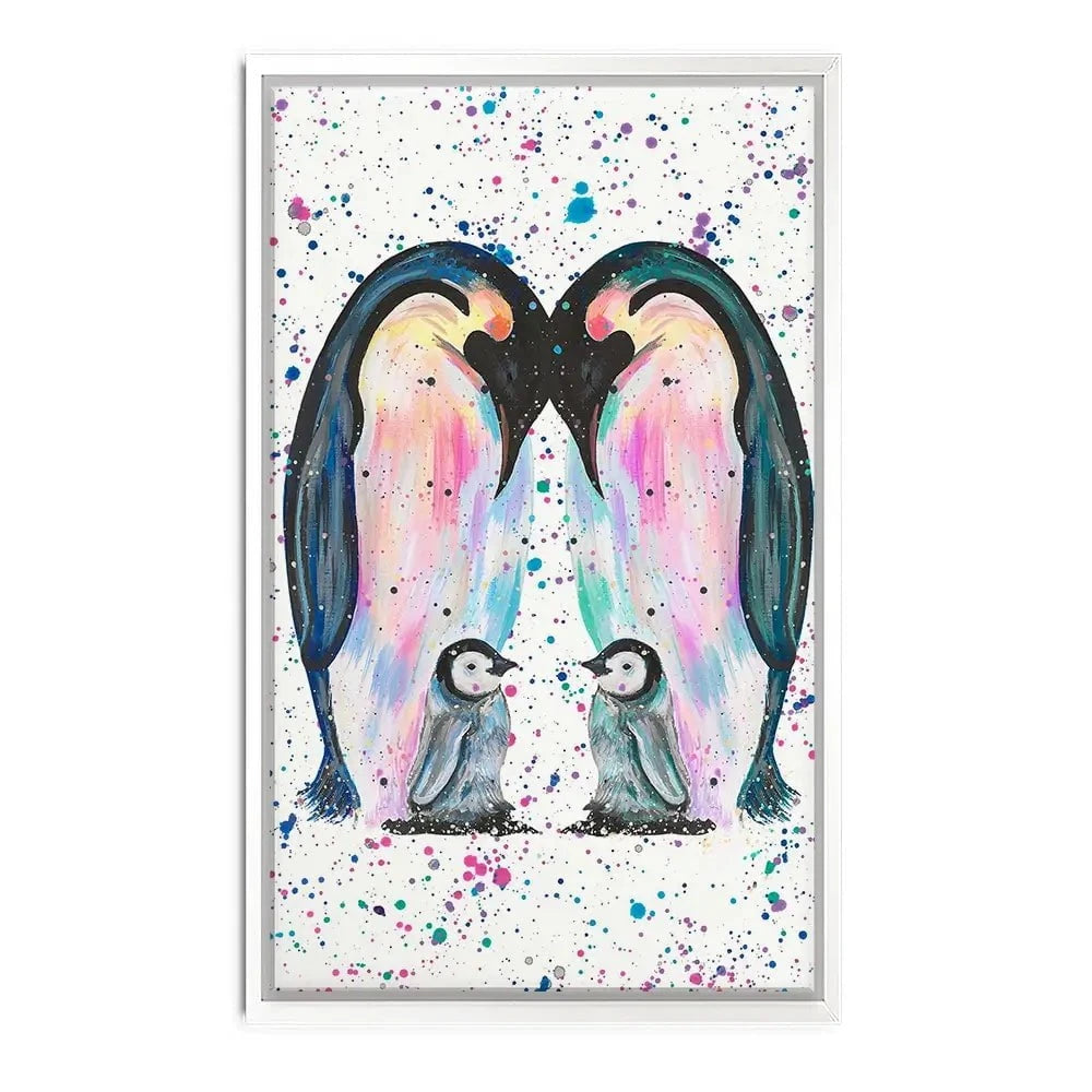 Penguin Family Canvas Print Penguin Family Canvas Print wall art product Emma LC Art