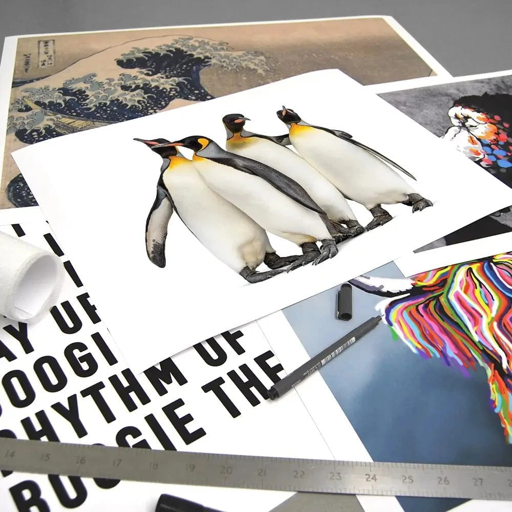 Penguin Gang Art Print Penguin Gang Art Print wall art product Eric Isselee / Shutterstock