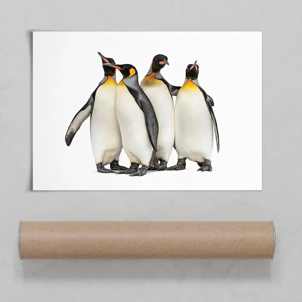 Penguin Gang Art Print Penguin Gang Art Print wall art product Eric Isselee / Shutterstock