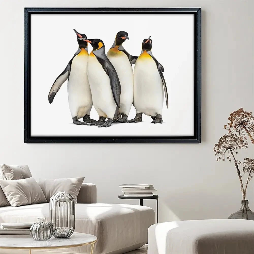 Penguin Gang Canvas Print Penguin Gang Canvas Print wall art product Eric Isselee / Shutterstock