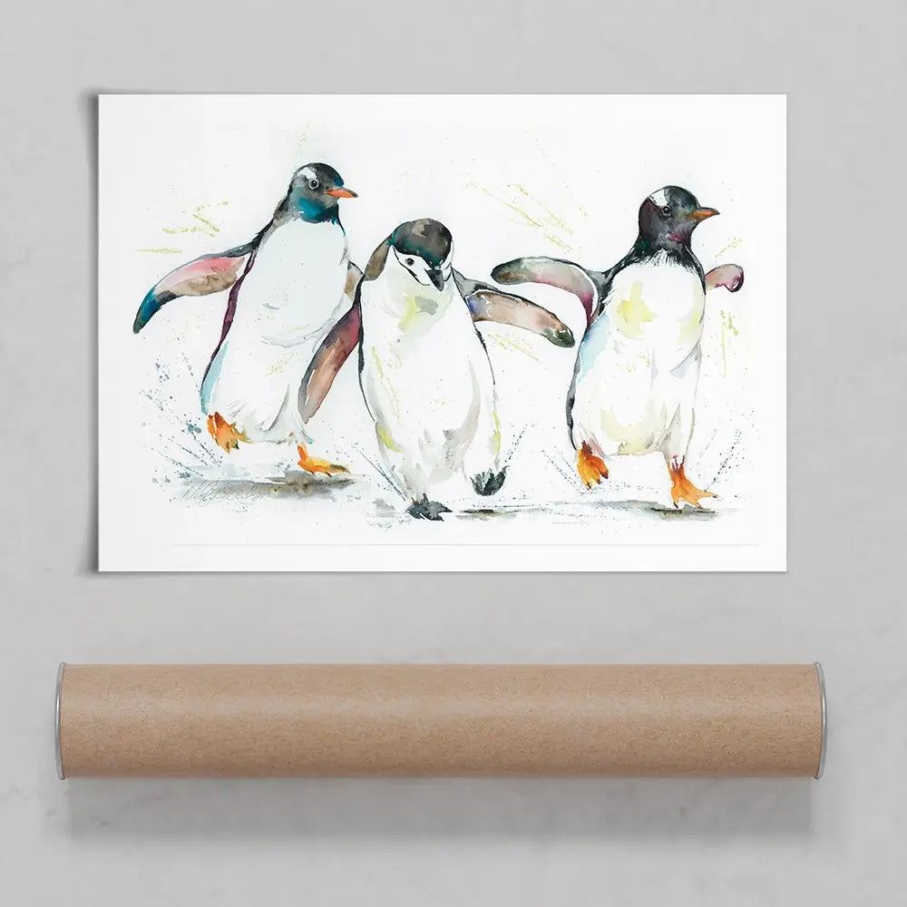 Penguin Paddle Art Print Penguin Paddle Art Print wall art product Nicola Jane Rowles