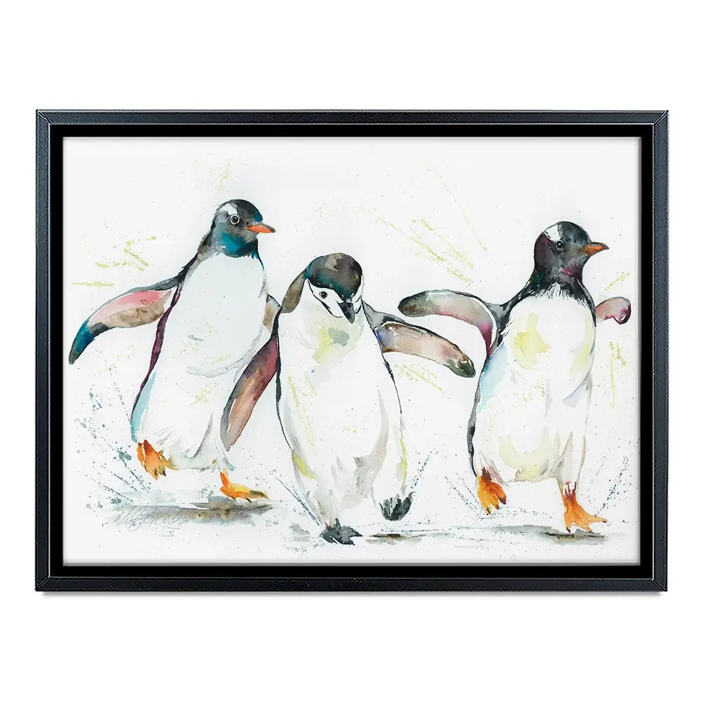 Penguin Paddle Canvas Print Penguin Paddle Canvas Print wall art product Nicola Jane Rowles