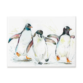 Penguin Paddle Canvas Print Penguin Paddle Canvas Print wall art product Nicola Jane Rowles