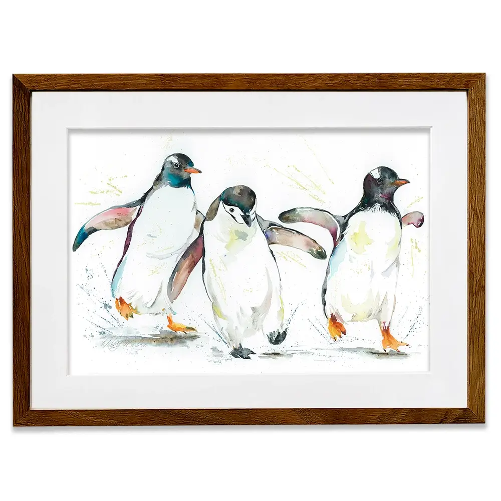 Penguin Paddle Framed Art Print Penguin Paddle Framed Art Print wall art product Nicola Jane Rowles