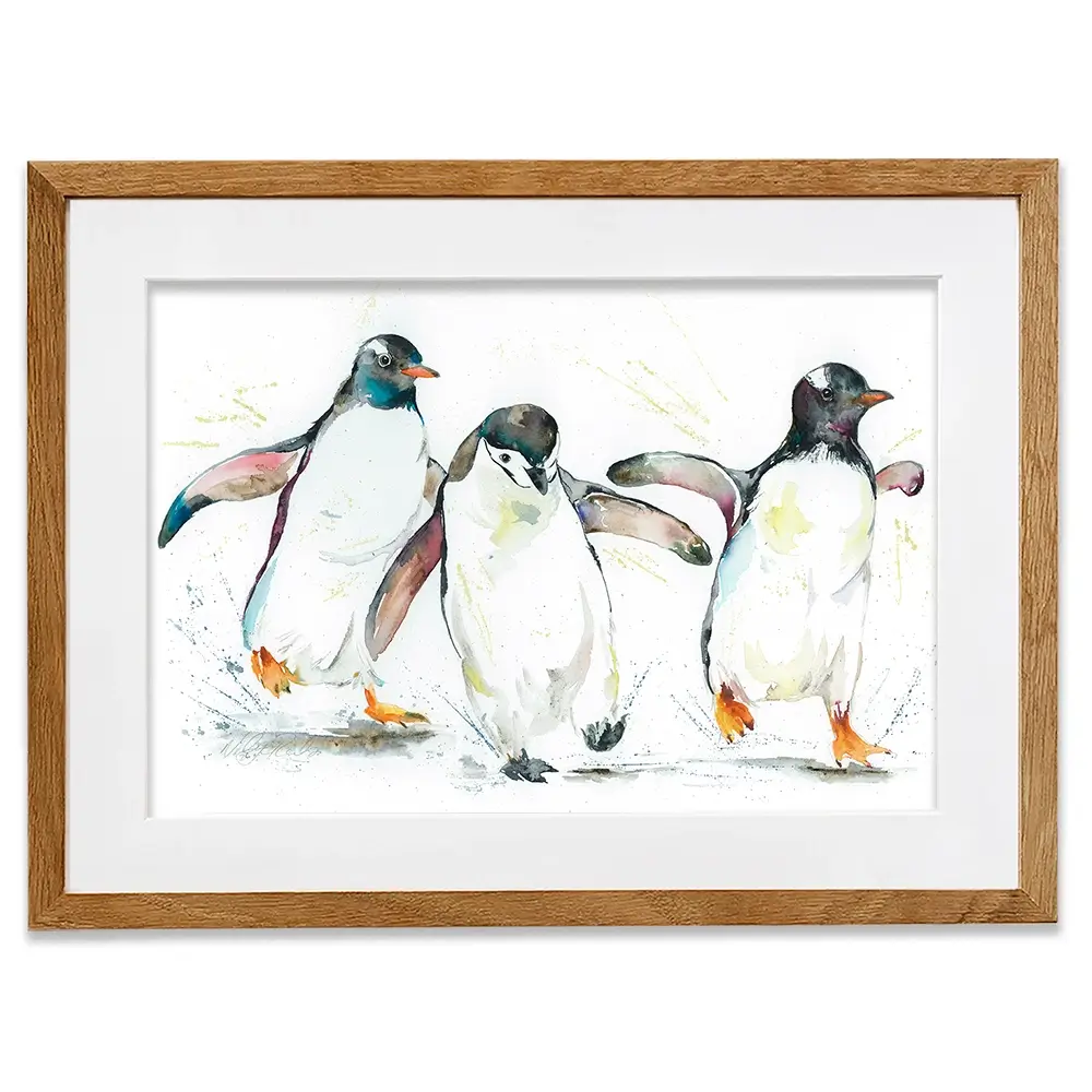 Penguin Paddle Framed Art Print Penguin Paddle Framed Art Print wall art product Nicola Jane Rowles