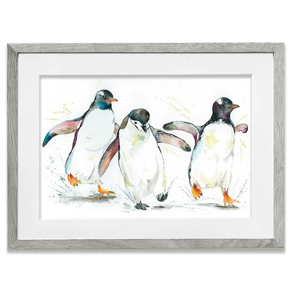 Penguin Paddle Framed Art Print Penguin Paddle Framed Art Print wall art product Nicola Jane Rowles