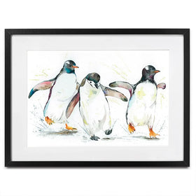 Penguin Paddle Framed Art Print Penguin Paddle Framed Art Print wall art product Nicola Jane Rowles
