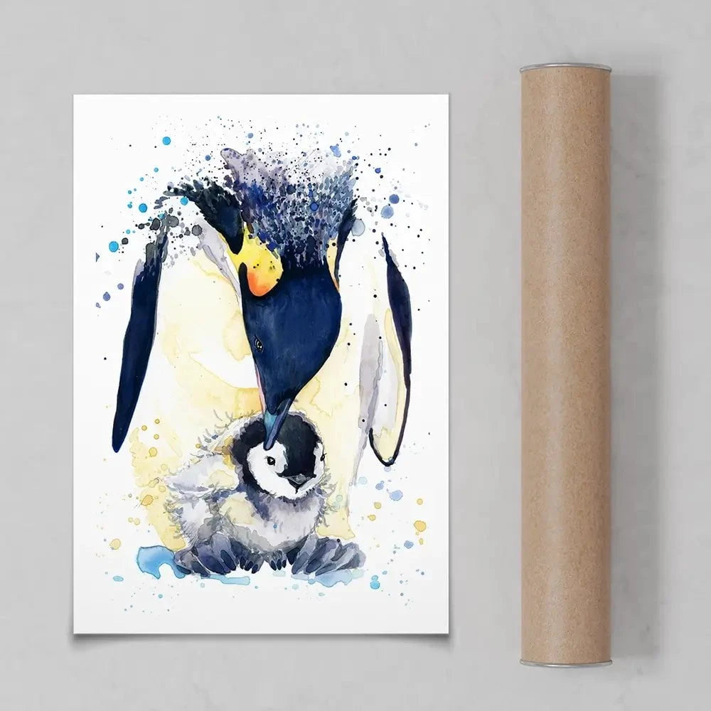 Penguin Paint Splash Art Print Penguin Paint Splash Art Print wall art product Faenkova Elena / Shutterstock
