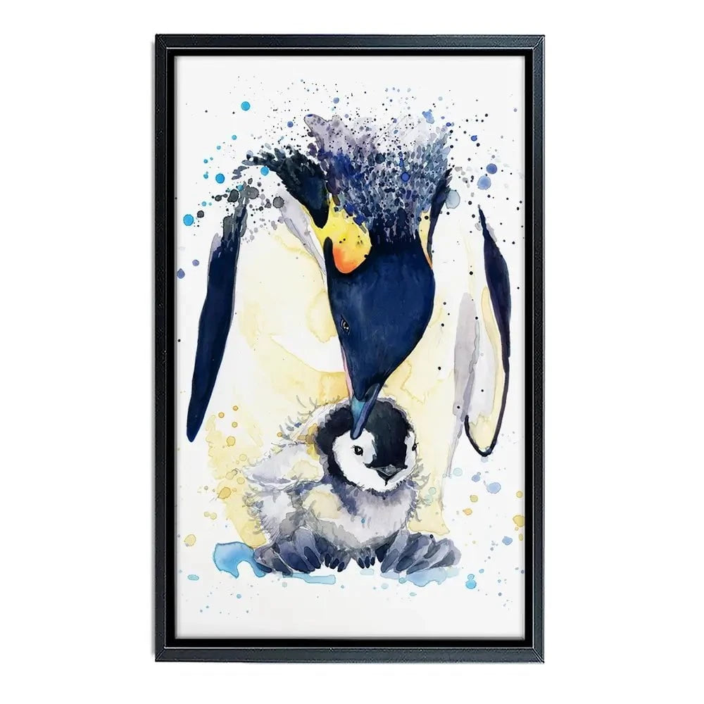 Penguin Paint Splash Canvas Print Penguin Paint Splash Canvas Print wall art product Faenkova Elena / Shutterstock