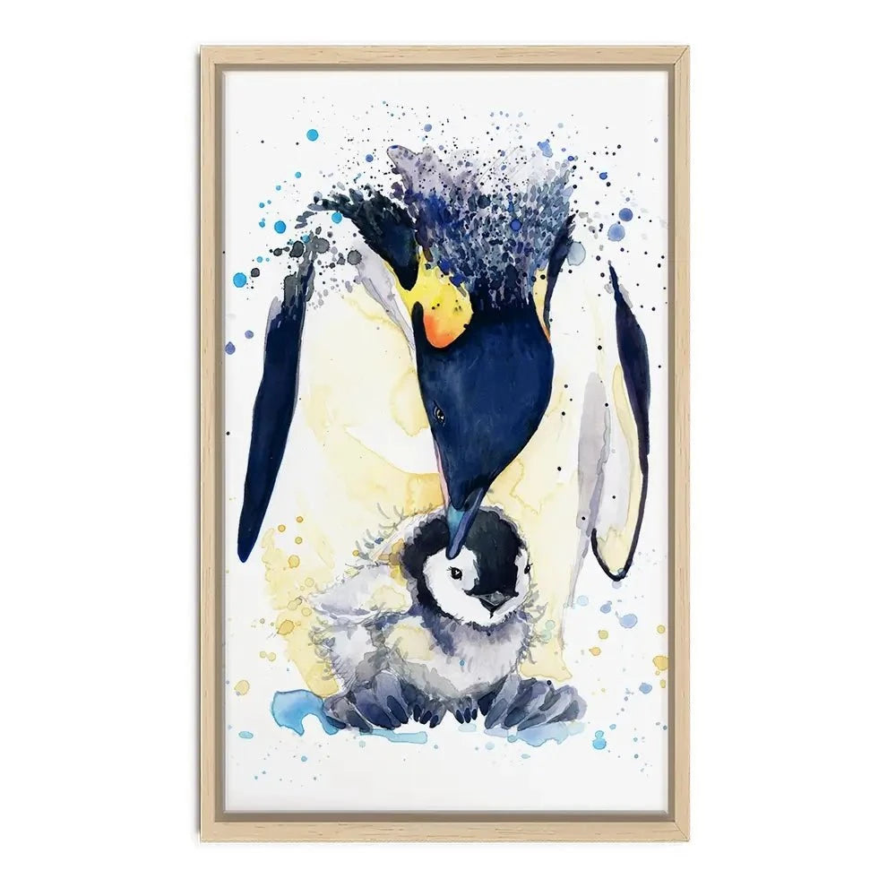 Penguin Paint Splash Canvas Print Penguin Paint Splash Canvas Print wall art product Faenkova Elena / Shutterstock