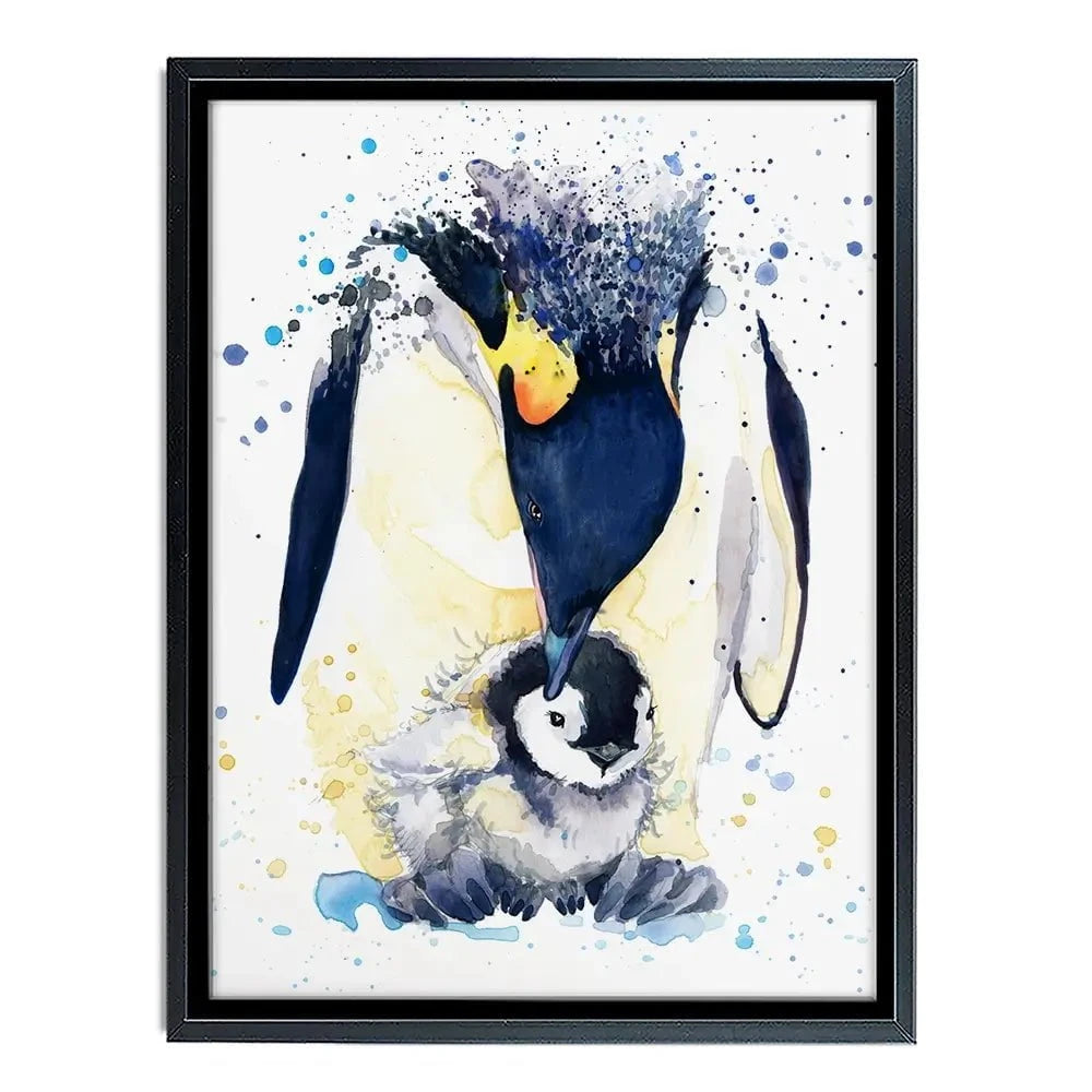 Penguin Paint Splash Canvas Print Penguin Paint Splash Canvas Print wall art product Faenkova Elena / Shutterstock